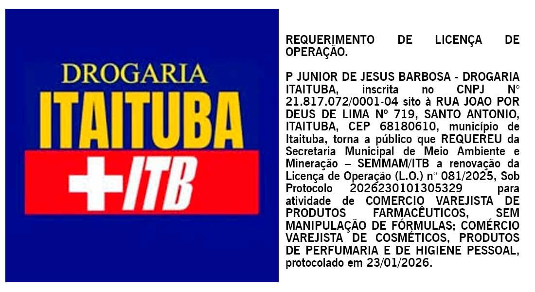 Renovação da Licença de Operação (L.O.) n° 081/2025, Sob Protocolo 2026230101305329