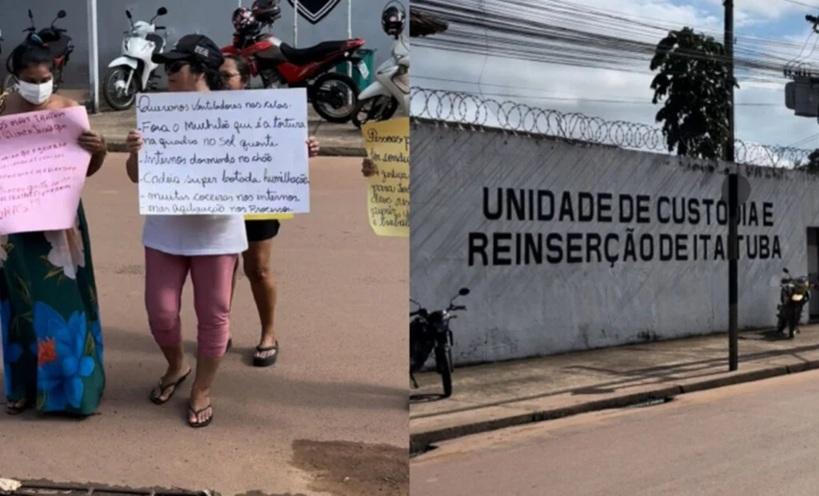 Familiares de detentos protestam por melhorias no presídio de Itaituba no Pará