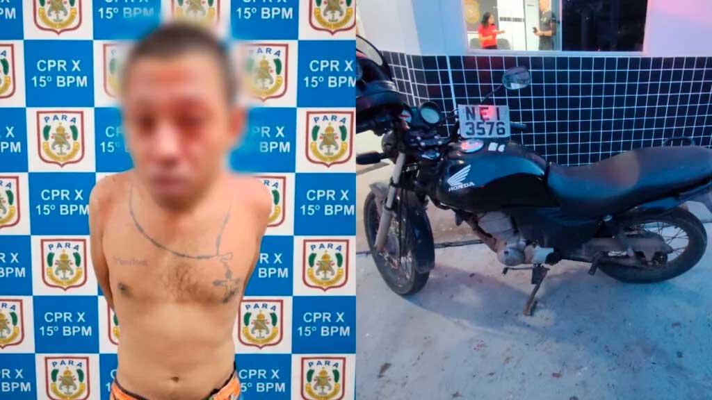 Suspeito de série de assaltos é preso com moto roubada em Itaituba no Pará