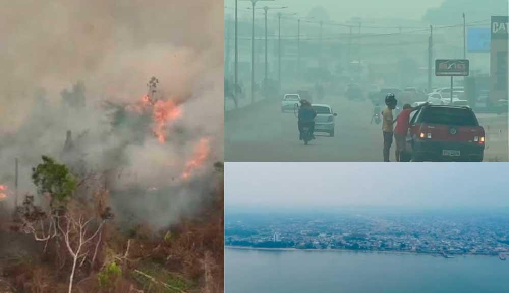 Fumaça das queimadas na Amazônia se espalha pelo país e agrava situação em Itaituba