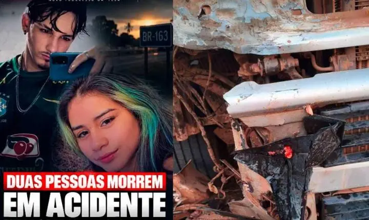 Um casal foi a óbito após colisão entre motocicleta e carreta na BR-163, em Castelo de Sonhos no Pará
